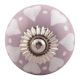 Light Purple Ceramic Floral Drawer Knobs